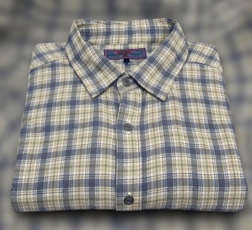 Blue Blend Checked Short Sleeves Shirt
